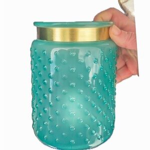 New! Candle Warmer in a Beautiful Teal & Gold Vase